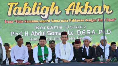 Blak-blakan, UAS Ajak Masyarakat Kabupaten Rokan Hilir Pilih Cagub Riau Abdul Wahid