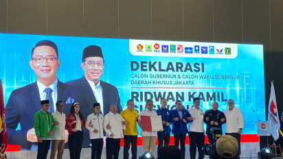 Sah! 12 Partai Resmi Deklarasi Ridwan Kamil-Suswono Jadi Cagub-Cawagub pada Pilkada Jakarta 2024
