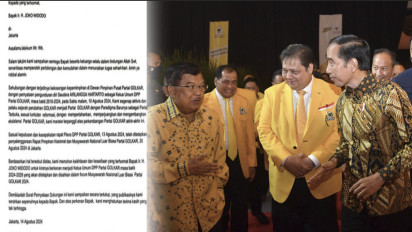 Jelang Munas Golkar, Beredar Surat Dukungan Sejumlah Politisi Senior Minta Jokowi Jadi Ketum