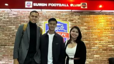 Pratama Arhan saat dijenguk Bang Bes dan Lucya Mandez