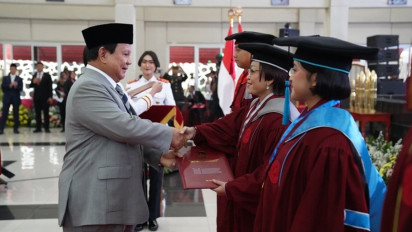 Menhan Prabowo Hadiri Wisuda 425 Mahasiswa Unhan RI: Perjalananmu Harus jadi Pengabdian