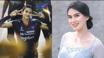 7 Potret Atlet Voli Cantik Sari Hartati, Mantan Opposite Bandung BJB Tandamata di Proliga yang Makin Memesona Usai Menikah