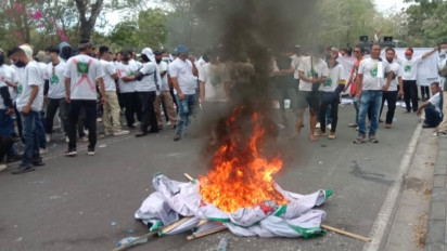 Unjuk Rasa Digelar di Nusa Dua, Massa Aksi Minta Bubarkan Muktamar PKB