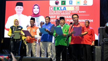 Sah! Lima Parpol Besar Ini Deklarasi Dukung Arif-Rista, Usung Koalisi Kebumen Pasti