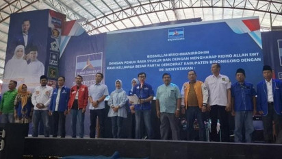 Deklarasi Cabup-Cawabup Demokrat Bojonegoro Siap Menangkan Wahono-Nurul