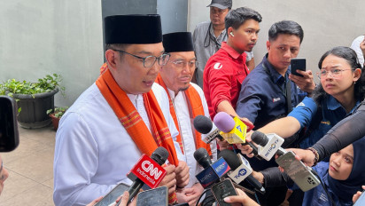 Ridwan Kamil Ogah Jawab Saat Ditanya soal Anies Baswedan