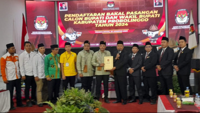 Sah! Pasangan Calon Bupati dan Wakil Bupati Probolinggo, Gus Haris - Ra Fahmi Mendaftar ke KPU