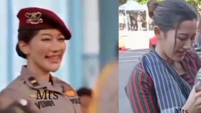 Penyamaran Polwan Cantik Jadi Penjual Jamu saat Demo Menuai Kritikan