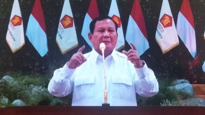 Prabowo Singgung PKB hingga PKS di Apel Kader Partai Gerindra dengan Pantun