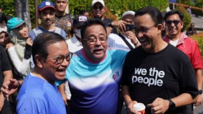 Tak Sengaja Bertemu di CFD Jakarta, Rano Karno Puji Anies Baswedan Telah Ciptakan Jakarta yang Nyaman