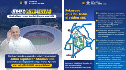 Rekayasa Lalu Lintas dari Bandara Soetta-Medan Merdeka, Sambut Kedatangan Paus Fransiskus