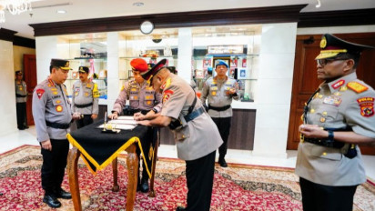 Brigjen Pol Patrige Renwarin Resmi Jabat Kapolda Papua Gantikan Komjen Pol Mathius Fakhiri