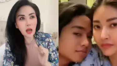 Lita Gading (kiri), Sarwendah dan Betrand Peto (kanan)