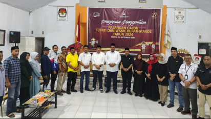 Muetazim Mansyur Resmi Daftar ke KPU Gantikan Cawabup Maros Sebelumnya