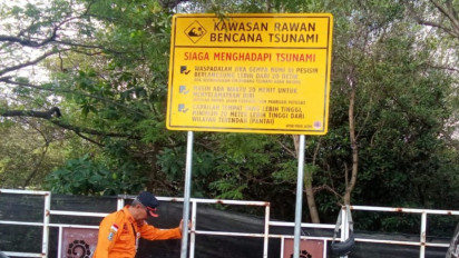 Banyak Lokasi Rawan Bencana, BPBD Banyuwangi Pasang Puluhan Rambu Peringatan