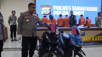 7 Pelaku Curanmor Antar Kabupaten Karo dan Dairi Diringkus Polres Tanah Karo