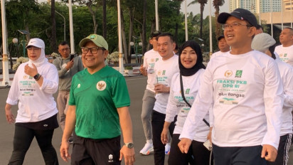 Ajak Jalan Pagi 68 Caleg Terpilih DPR RI, Cak Imin: Yang Kuat Berhak Menentukan Komisi