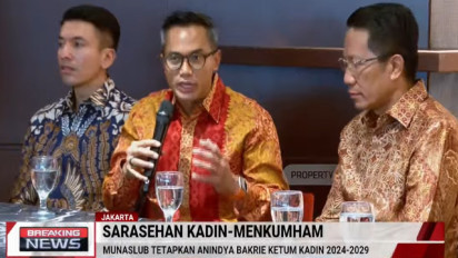 Menkumham Supratman Bertemu Ketua Umum Kadin Indonesia 2024 - 2029 Anindya Bakrie; Saya Ucapkan Selamat ke Mas Anin