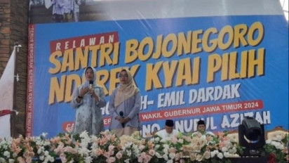 Relawan Santri Bojonegoro Deklarasi Dukung Khofifah-Emil dan Wahono-Nurul