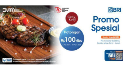 Nikmati Promo Spesial BRI di Cut&Grill, Santap Steak Mewah Bisa Hemat hingga 31 Oktober 2024