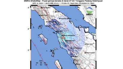 Padang Sidempuan Diguncang Gempa 5,3 Magnitudo, Masyarakat Sekitar Diimbau Waspada Meski Tak Berpotensi Tsunami