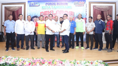 Aliansi Serikat Buruh Tangerang Deklarasi Dukung Paslon Andra Soni-Dimyati di Pilkada Banten 2024