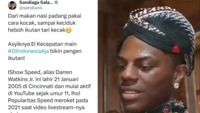 Sandiaga Uno Puji IShowSpeed yang Promosikan Budaya Indonesia, Reaksi Menohok Reza Arap Jadi Sorotan