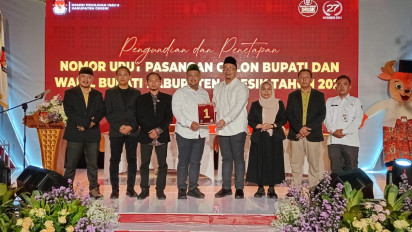 Lawan Kotak Kosong, Pasangan Yani-Alif Dapat Nomor Urut 1 di Pilbup Gresik