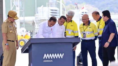 Presiden Jokowi Resmikan Pabrik Smelter Tembaga PT Amman Mineral di Sumbawa Barat