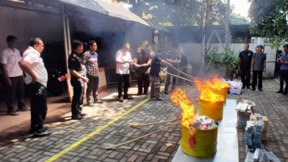 Kejari Semarang Musnahkan Barang Bukti Penindakan 118 Kasus
