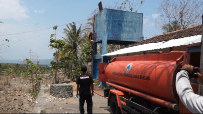Krisis Air Bersih di Bantul, BPBD dan Balai Monitoring Frekuensi Yogyakarta Pasok Bantuan Air Bersih