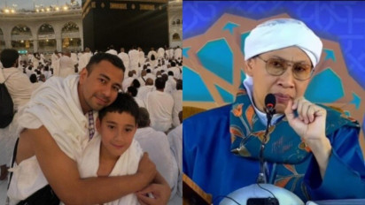 Meski Berdesakan, Raffi Ahmad Terharu Bawa Rafathar Cium Hajar Aswad saat Umrah, Buya Yahya Beri Nasihat Jangan...