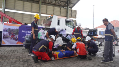 Penyelamatan Korban Kecelakaan di Tol, Pengelola Tol Medan-Binjai Gelar Simulasi Rescue