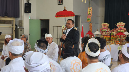 Sapa Masyarakat Hindu yang Ada di Jepang, Menag: Ini Menunjukkan Kohesi Sosial Terus Dituntun Sampai ke Negeri Orang
