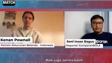 Potret Kenan Pownall saat lakukan wawancara bersama kumparan