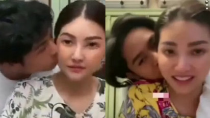 8 Foto Peluk Cium Betrand Peto dan Sarwendah yang Viral di Medsos, Bunda Onyo Jujur Soal Love Language: Dia Sering...