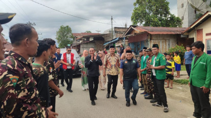 Edy Rahmayadi-Hasan Sagala Disambut Banser dan Putri Bupati Kampanye di Labusel