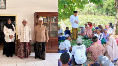 Cabup 01 Ipuk Silaturahmi ke Ponpes, Cabup 02 Gus Makki Lesehan dengan Warga di Kebun Cabai