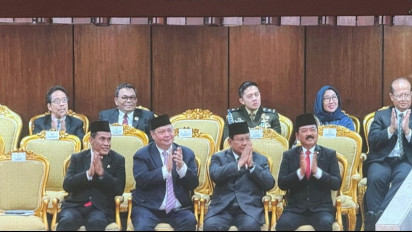 Momen Prabowo, Mentan Amran, Menko Airlangga dan Menko Polhukam Hadi Hadiri Sidang Awal Masa Jabatan Anggota DPR, MPR, dan DPD RI