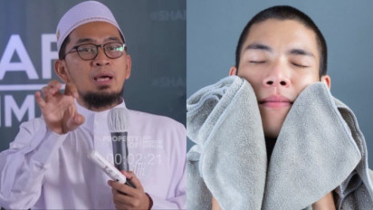 Setelah Wudhu, Wajah Tak Boleh Dilap Pakai Handuk? Begini Penjelasan Ustaz Adi Hidayat