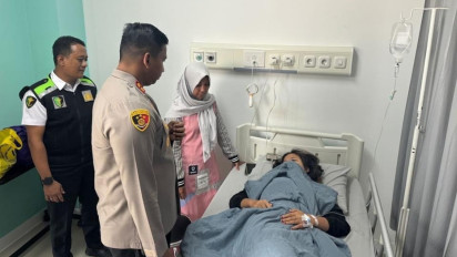 Kapolres Kediri Jenguk Korban Keracunan di RSUD Kabupaten Kediri