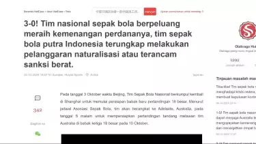 Tangkapan layar media China