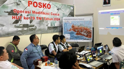 BMKG Modifikasi Cuaca Jakarta untuk Sukseskan HUT Ke-79 TNI