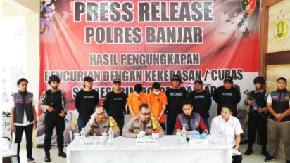 Polres Banjar Ungkap Kasus Begal Lukai Korban dengan Senjata Tajam
