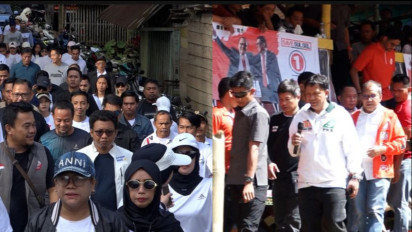 Kampanye di Torut,  AAS Ikut Jalan Sehat, Danny Ziarah Makam Pahlawan