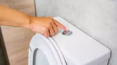 Ilustrasi masuk kamar mandi yang memiliki toilet