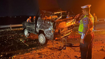 Kecelakaan Beruntun di Tol KM 638 B Nganjuk-Caruban, Diduga Sopir Mengantuk
