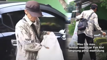 Kisah Haru Guru Honorer: 36 Tahun Alvi Mengabdi, Gaji Tak Cukup, Terpaksa Memulung