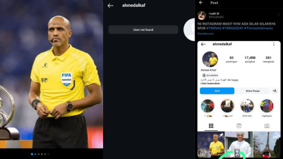 Instagram Ahmed Al Kaf, Wasit Pengadil Timnas Indonesia Vs Bahrain Lenyap Seketika Meski Punya 17 Ribu Pengikut, Di-report Warganet?