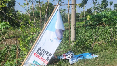 Pilkada Blora, Sejumlah Alat Peraga Kampanye Pasangan Calon Dirusak Orang Tak Dikenal